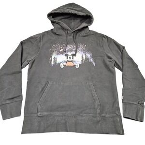Disney X American Eagle Hoodie M Black Mickey‎ Mouse Pullover Sweatshirt Kidcore